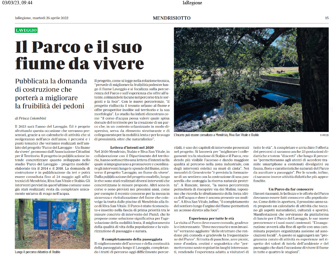 RassegnaStampa_La Regione-26.04.2022x