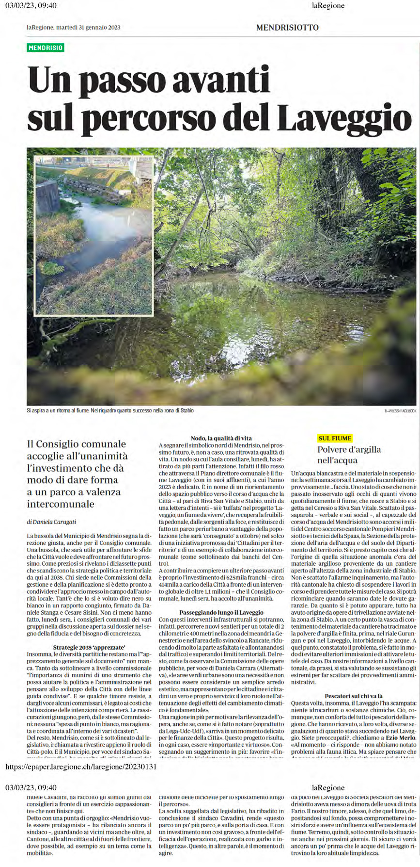 RassegnaStampa_La regione-31.01.2023x